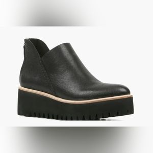 All black brand Flat form Tread shootie
